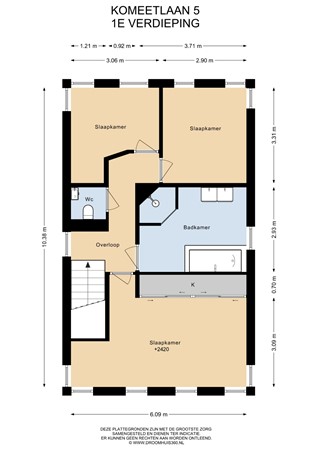 Floorplan - Komeetlaan 5, 6133 VA Sittard